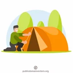 Montando uma tenda