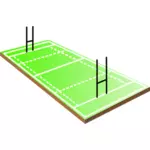 Rugby veld vectorillustratie