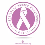 Testikel cancer medvetenhet månad klistermärke