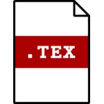 Grafica vettoriale di icona computer di tipo Tex file