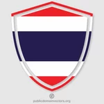 Silueta de la cresta de la bandera de Tailandia