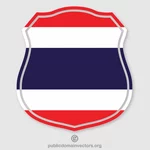 Het vlagschild van Thailand van de wapens