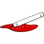 Pencil in blood vector image