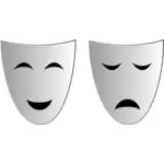 Tragödie und Komödie Masken