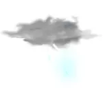 Vector afbeelding van weerbericht kleur symbool voor donder sky