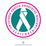 Autocolant panglică cancer tiroidian