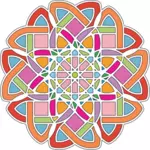 Vector Illustrasjon av abstrakte labyrint blomst