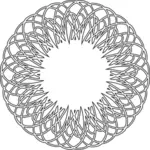 Image vectorielle d'anneau d'art de lignes noires et blanches