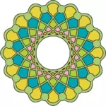 Dibujo del anillo verde sombreado vectorial