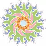 Immagine vettoriale del sole colorato astratto