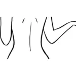 Clip art kvinnekroppen vektorform.