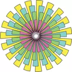Vektori ClipArt abstrakti väripyörä