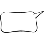 בתמונה וקטורית של גבול עבה בועה כיתוב מלבני לקומיקס