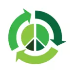 Icona di eco pace vettoriale