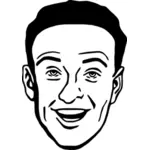 Vector drawing of comic man character profile avatar