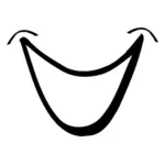 Vector drawing of smiling comic mouth