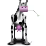 Ilustracja wektorowa dziwne krowa