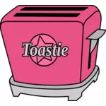 粉红色的烤面包机