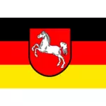 Steagul regiunii Saxonia Inferioară grafică vectorială