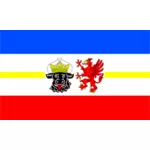 A bandeira da imagem vetorial de Mecklemburgo-Pomerânia Ocidental