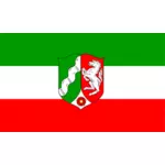 Flagge des Landes Nordrhein-Westfalen Vektor-ClipArt