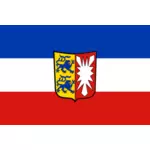 Flaga flaga kraju związkowym Szlezwik-Holsztyn wektorowej
