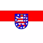 Vlajka Durynsko Vektor Klipart