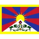 Vlag van Tibet vector afbeelding