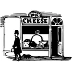 Cheese shop vector drawing