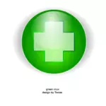 Zelený kříž vektorové