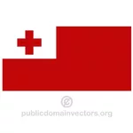 Vector flag of Tonga