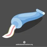 בתמונה וקטורית שפופרת של משחת שיניים