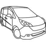 Minivan vektor gambar