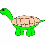 Vektor grafis dari kura-kura dengan shell krem