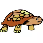 Vektor ClipArt som gamla bruna sköldpadda