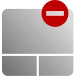 Grayscale touchpad disable icon vector clip art