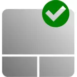 Touchpad en niveaux de gris activer icône vector une image clipart