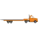 Vector drawing of long tow truck
