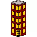 Vector illustraties van slim vrijstaande tower blok