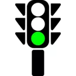 Groene verkeerslicht vector illustraties