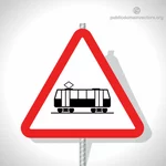 Panneau de signalisation tramway