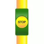 Vector de botón de parada de transporte público de dibujo