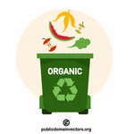 Trash can for organic waste