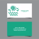 Vector de plantilla de tarjeta de visita verde