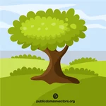 Зеленое дерево вектор клип искусства