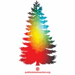 Köknar ağacı renk silueti