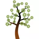 Einfache Feder Baum Zweig Vektor-ClipArt