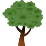 简单的矢量图像的圆树的顶端