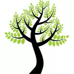 Vector image of high tree
