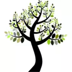 Illustration vectorielle d'arbre coloré.